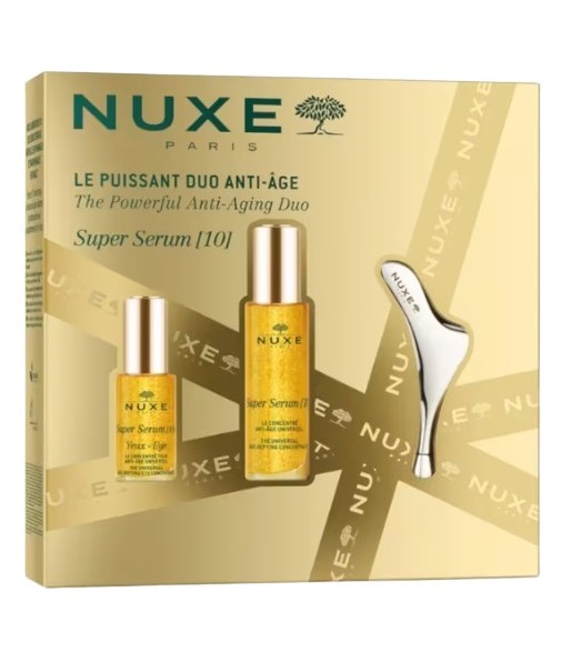 Nuxe Cofre Super Sérum 10 30 ml + Sérum 10 Eyes + Gua Sha