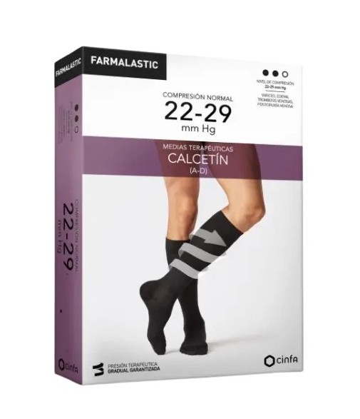 Farmalastic Normal Compression Sock Black Color Large Size