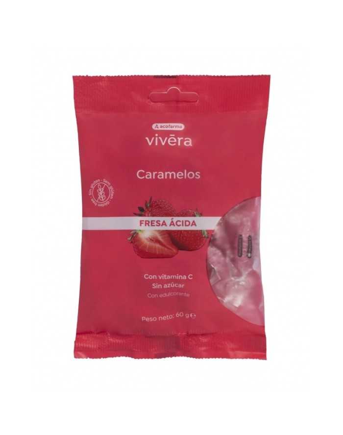 Vivera Caramel Sour Strawberry Bag 60 grams