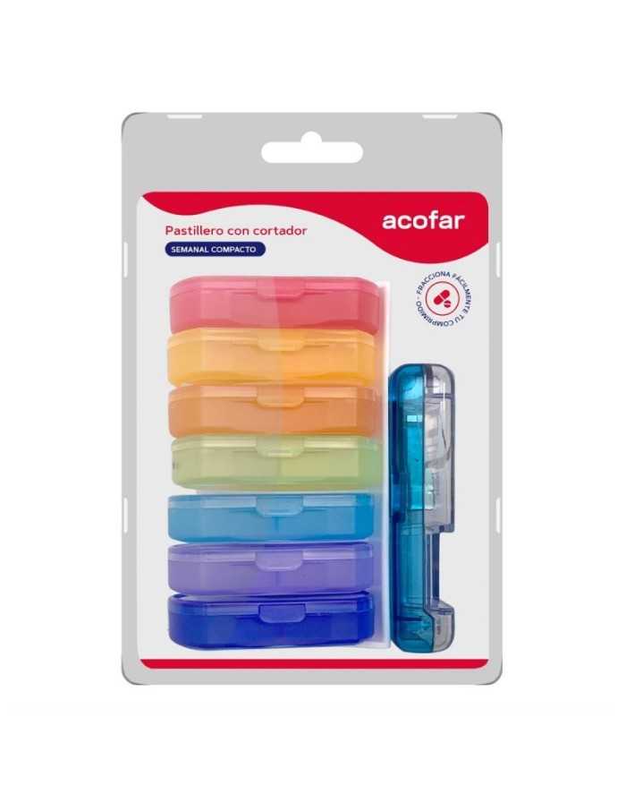 Acofar Compact Pill Box with Cutter