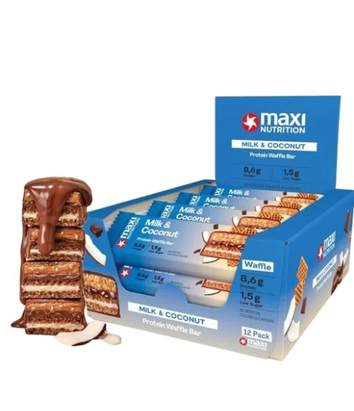 Maxi Nutrition Milky Waffle Protein Bar Coconut 12 unidades