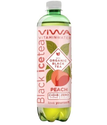 Viwa Vitamintea Black Tea Peach Zero 600 ml