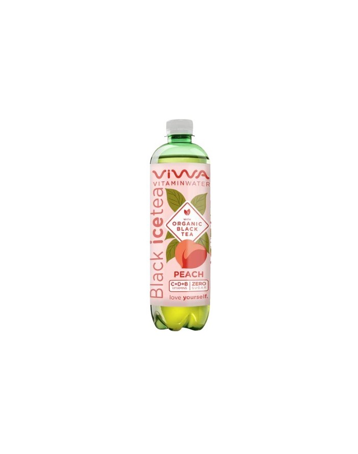 Viwa Vitamintea Black Tea Peach Zero 600 ml