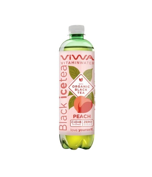 Viwa Vitamintea Black Tea Peach Zero 600 ml