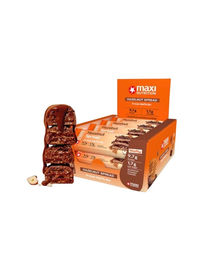 Maxi Nutrition Hazelnut Spred Protein Waffle12 unidades