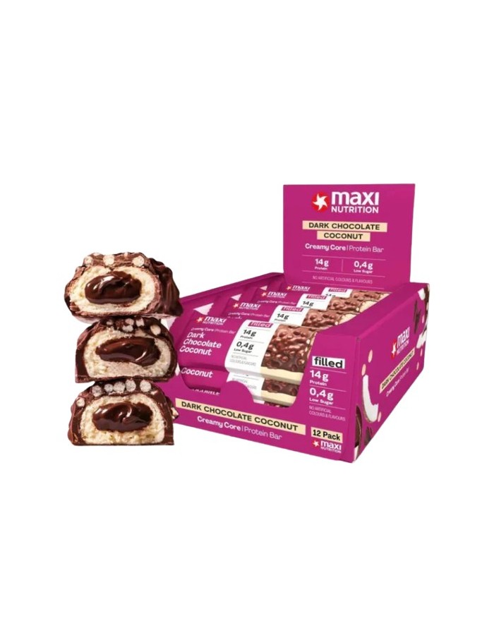 Maxi Nutrition Creamy Core Bars Chocolate Coconut 12 unidades