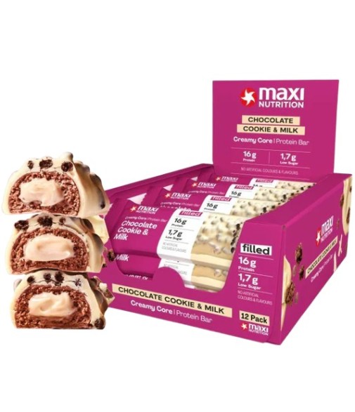 Maxi Nutrition Creamy Core Bars Chocolate Milk 12 unidades