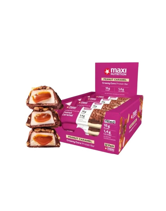 Maxi Nutrition Creamy Core Bars Peanut Caramel 12 unidades