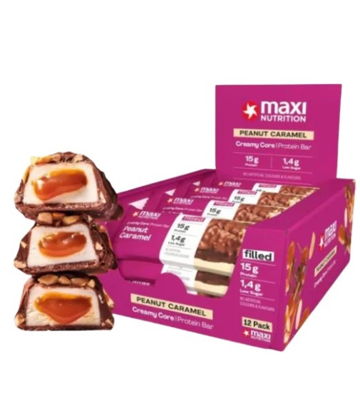 Maxi Nutrition Creamy Core Bars Peanut Caramel 12 unidades
