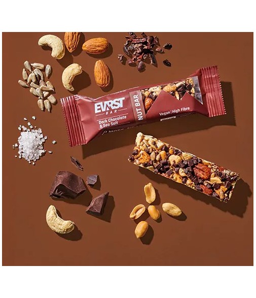 Evrst Bar Nutbar Dark chocolate & Sea Salt Caja 15 unidades
