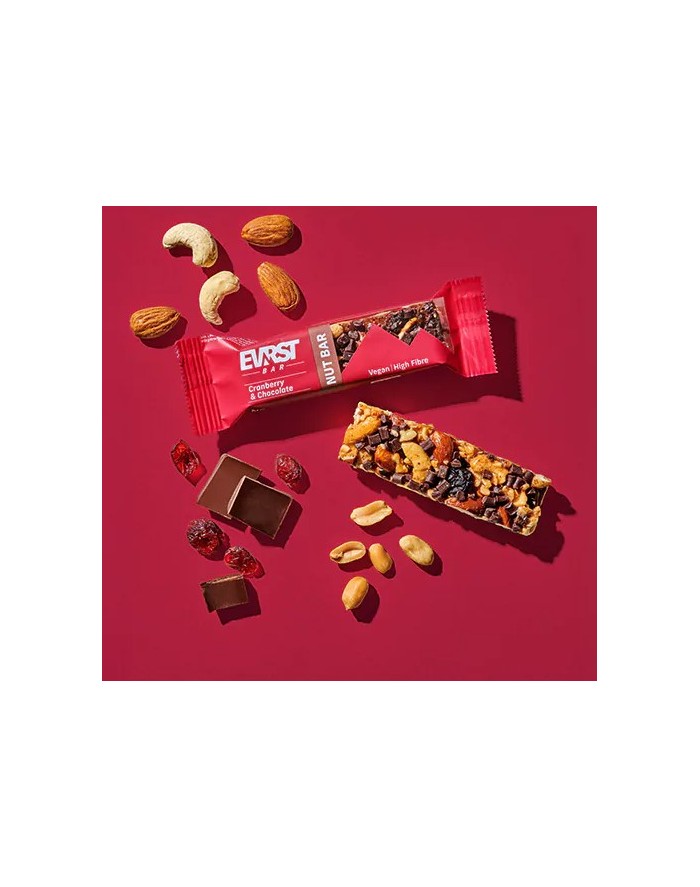 Evrst Bar Nutbar Cranberry & Chocolate Caja 15 unidades