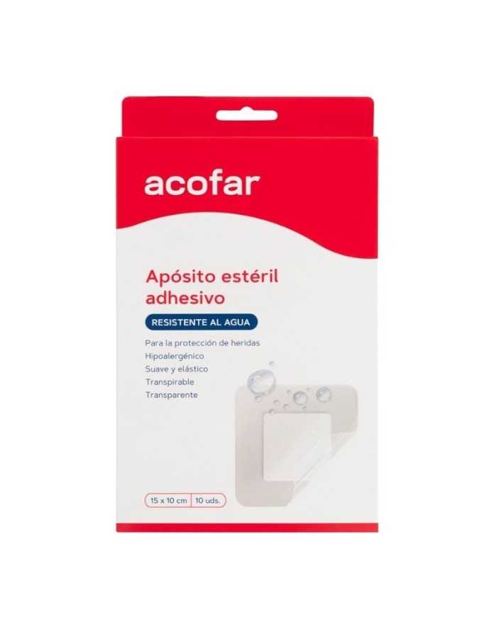 Acofar Sterile Adhesive Dressing Water 10x15 cm 10 units.