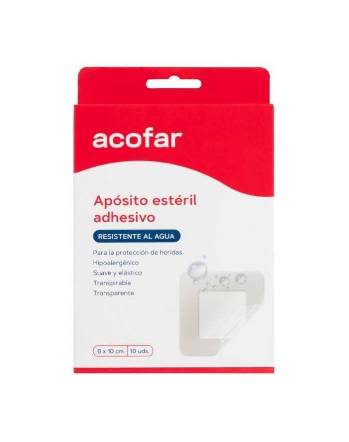 Acofar Sterile Adhesive Dressing Water 8x10 cm 10 units.