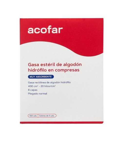 Acofar Sterile Hydrophilic Cotton Gauze in Compresses 20x40 cm 100 units
