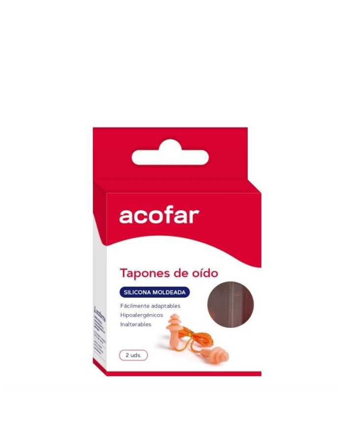 Acofar Tapon Oído Silicona Moldeada Cordón