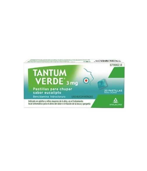 Tantum Verde 3 mg 20 Pastillas Eucalipto
