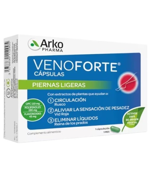 Arkopharma Venoforte Piernas Ligeras 30 Cápsulas