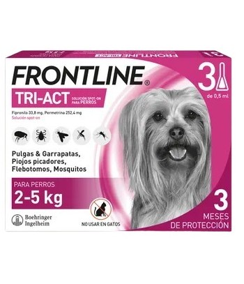 Frontline Tri-Act 2-5 kg XS 3 Pipetas