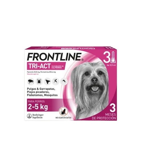 Frontline Tri-Act 2-5 kg XS 3 Pipetas