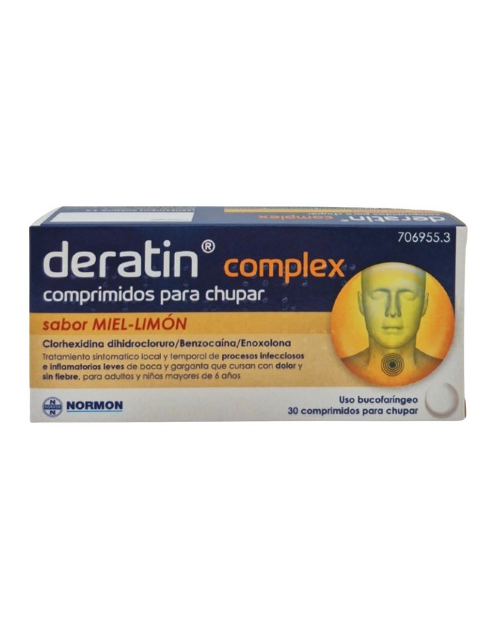 Deratin Complex Honey-Lemon Lozenges 30 Tablets