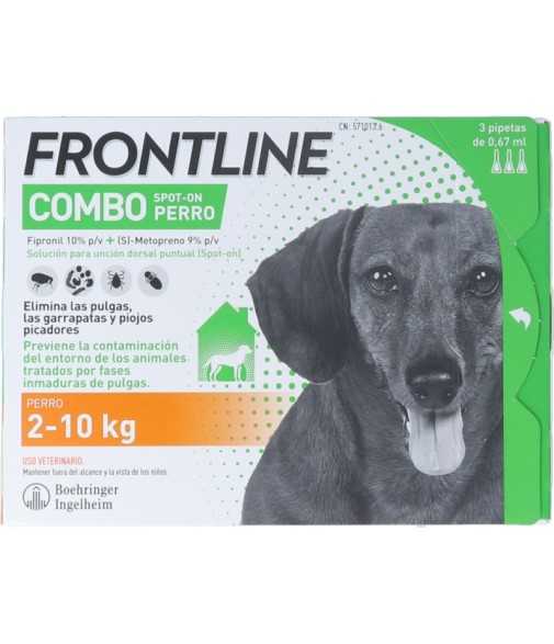 Frontline Combo Perros 2-10 kg 3 pipetas