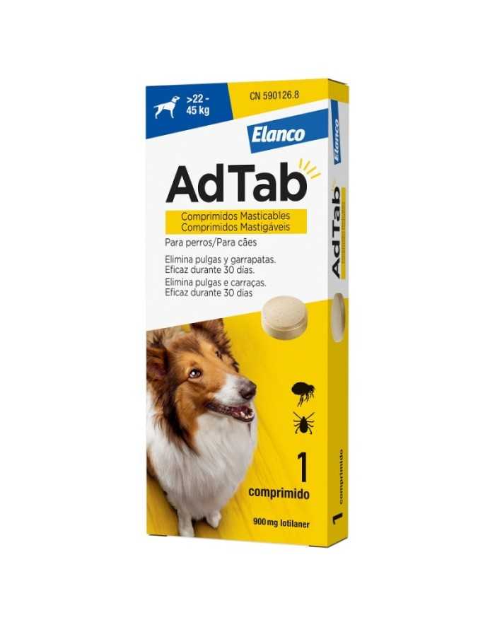 Adtab 900 mg Perros 22-45 kg 1 comprimido