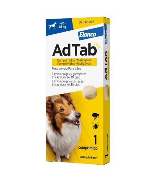 Adtab 900 mg Perros 22-45 kg 1 comprimido