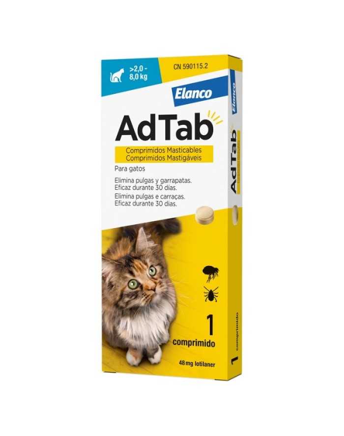 Adtab 48 mg Gatos 2-8 kg 1 comprimido