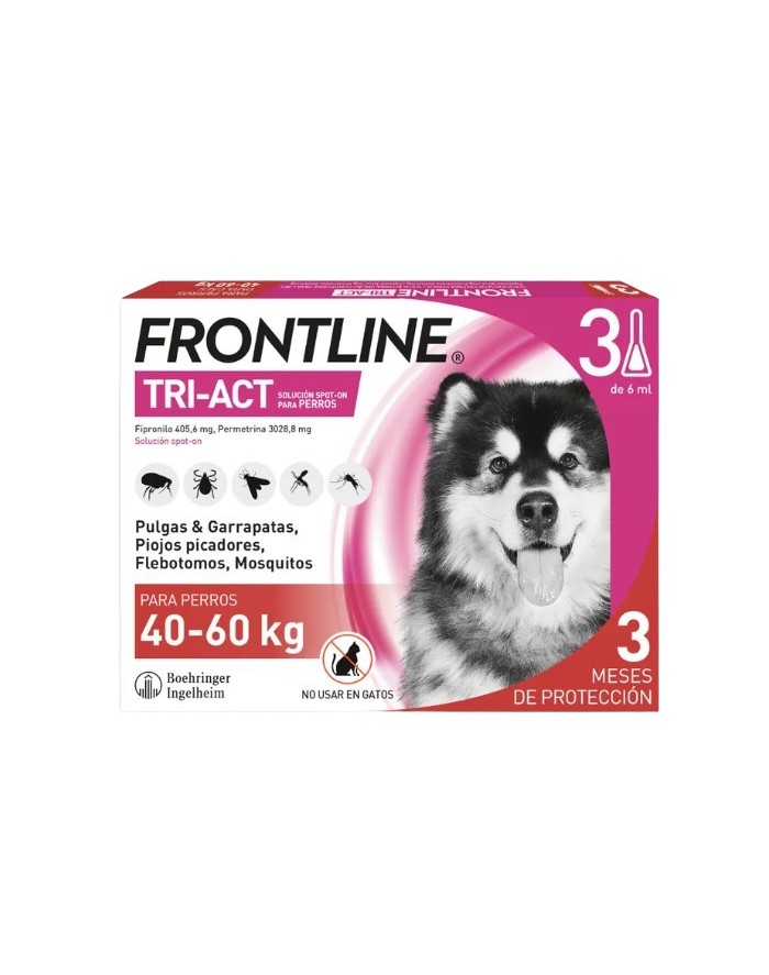 Frontline Tri-Act Perros 40-60 kg XL 3 pipetas