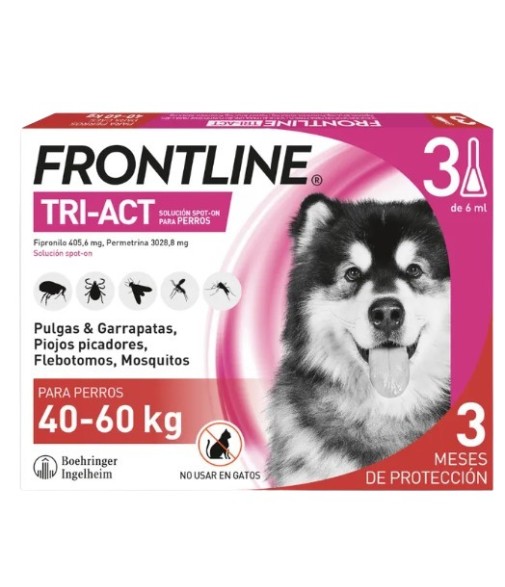 Frontline Tri-Act Perros 40-60 kg XL 3 pipetas