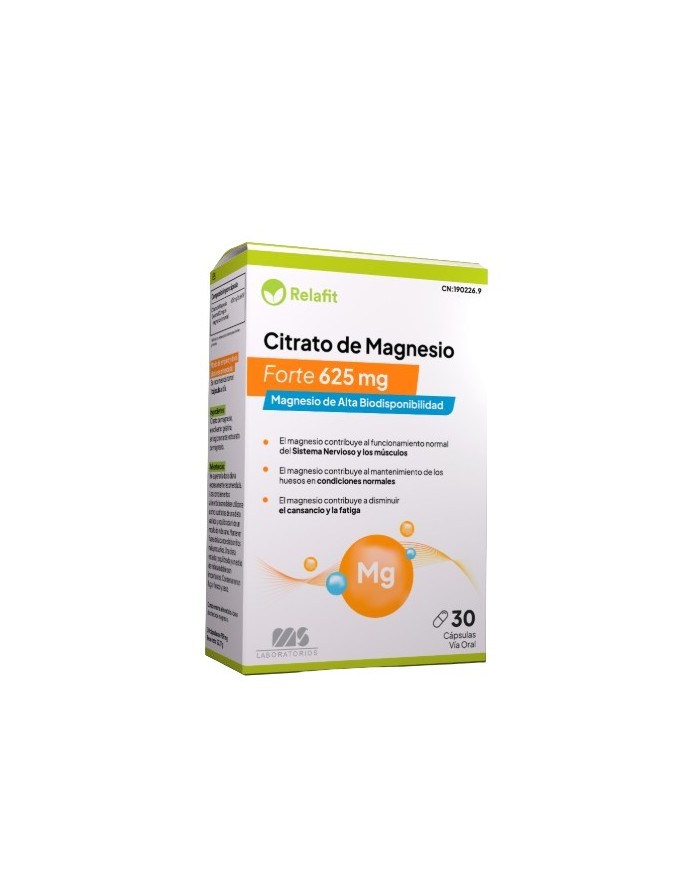 Relafit Citrato de Magnesio Forte 625 mg 30 cápsulas