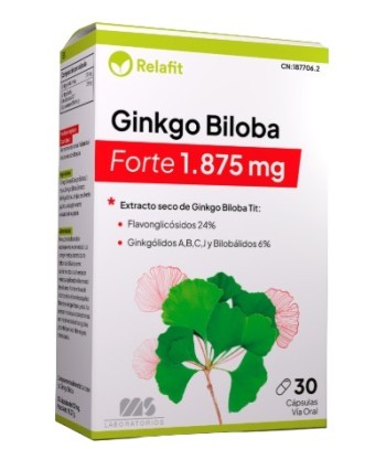 Relafit Ginkgo Biloba Forte 1850 mg 30 cápsulas