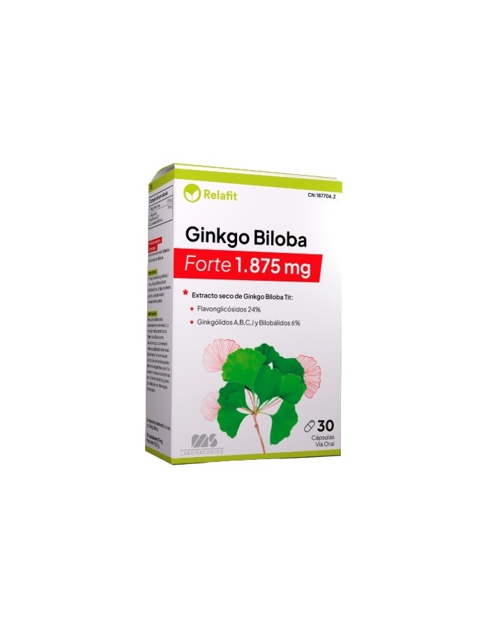 Relafit Ginkgo Biloba Forte 1850 mg 30 cápsulas