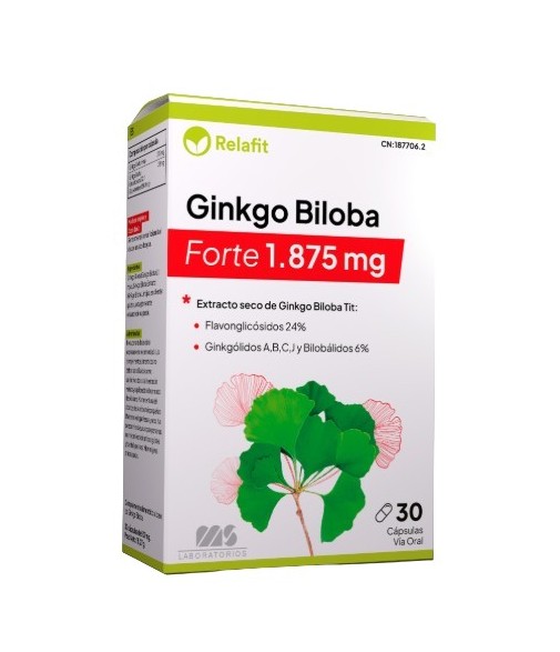 Relafit Ginkgo Biloba Forte 1850 mg 30 cápsulas