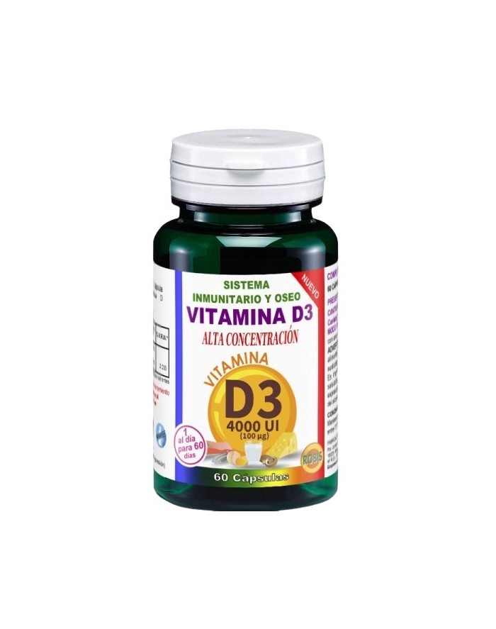 Robis Vitamina D3 4000 UI 60 cápsulas