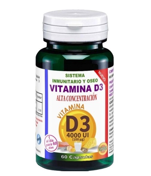 Robis Vitamina D3 4000 UI 60 cápsulas