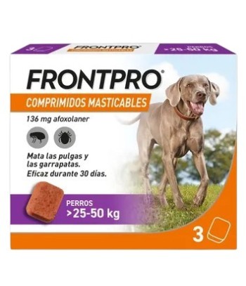 Frontpro 136 mg 3 comprimidos 25-50 kg XL Violeta
