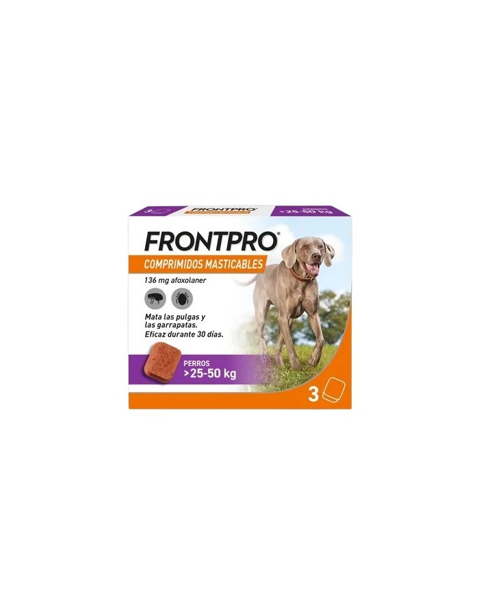 Frontpro 136 mg 3 comprimidos 25-50 kg XL Violeta