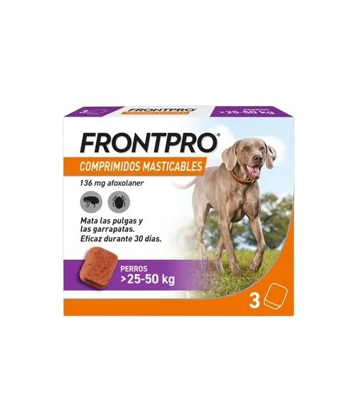 Frontpro 136 mg 3 comprimidos 25-50 kg XL Violeta