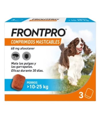 Frontpro 68 mg 3 comprimidos 10-25 kg L Azul