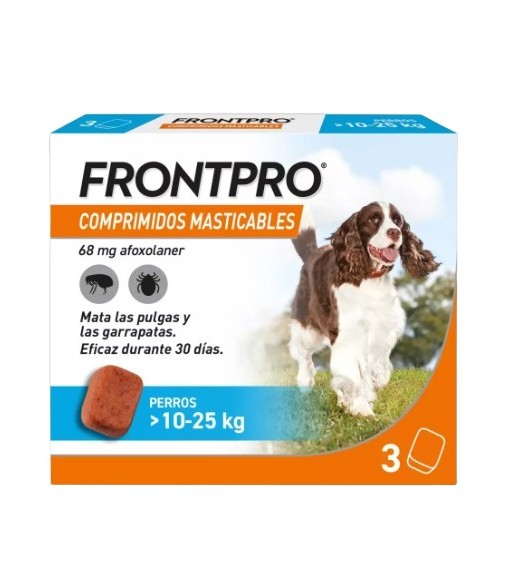 Frontpro 68 mg 3 comprimidos 10-25 kg L Azul