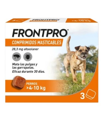 Frontpro 28 mg 3 comprimidos 4-10 kg M Naranja