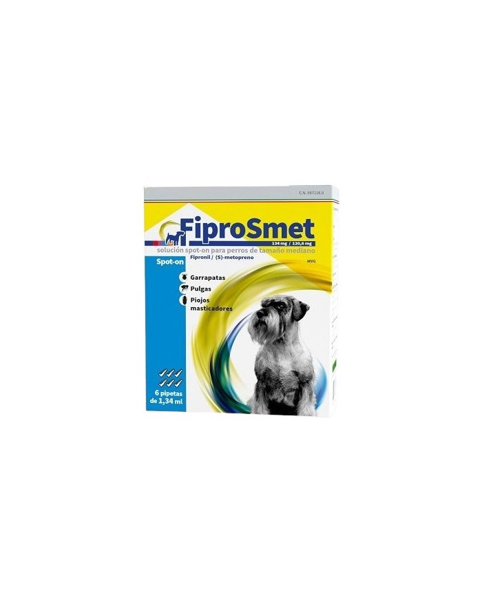 Fiprosmet 134/120,6 mg Perro M 10-20 kg
