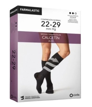 Farmalastic Calcetín Elástico Compresión Normal Color Negro Talla Mediana