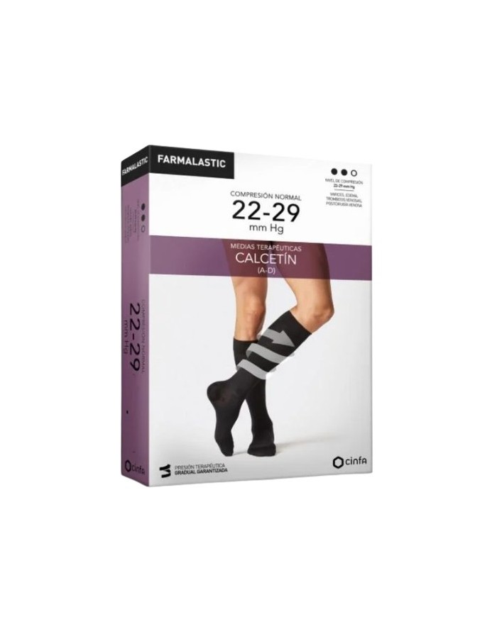 Farmalastic Elastic Sock Normal Compression Black Color Medium Size