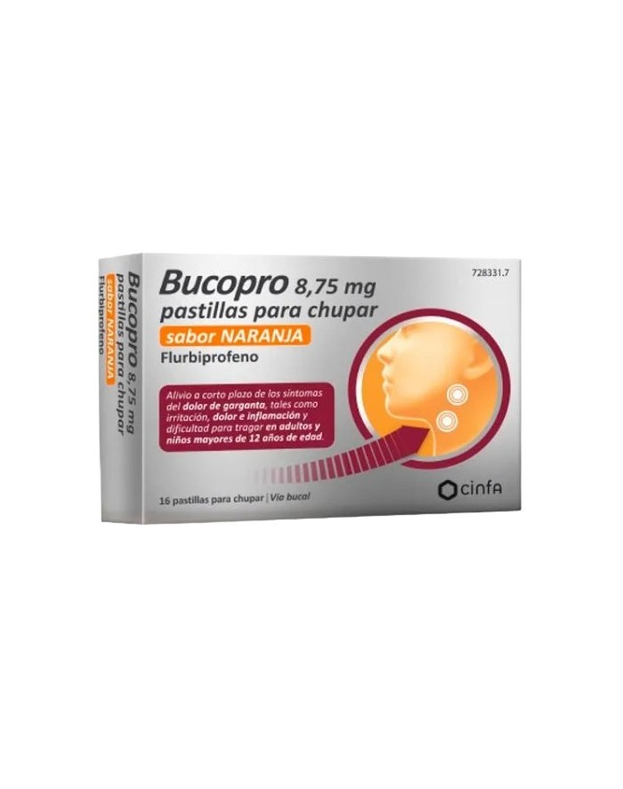 Bucopro 8.75 mg Sabor Naranja 16 Pastillas chupar
