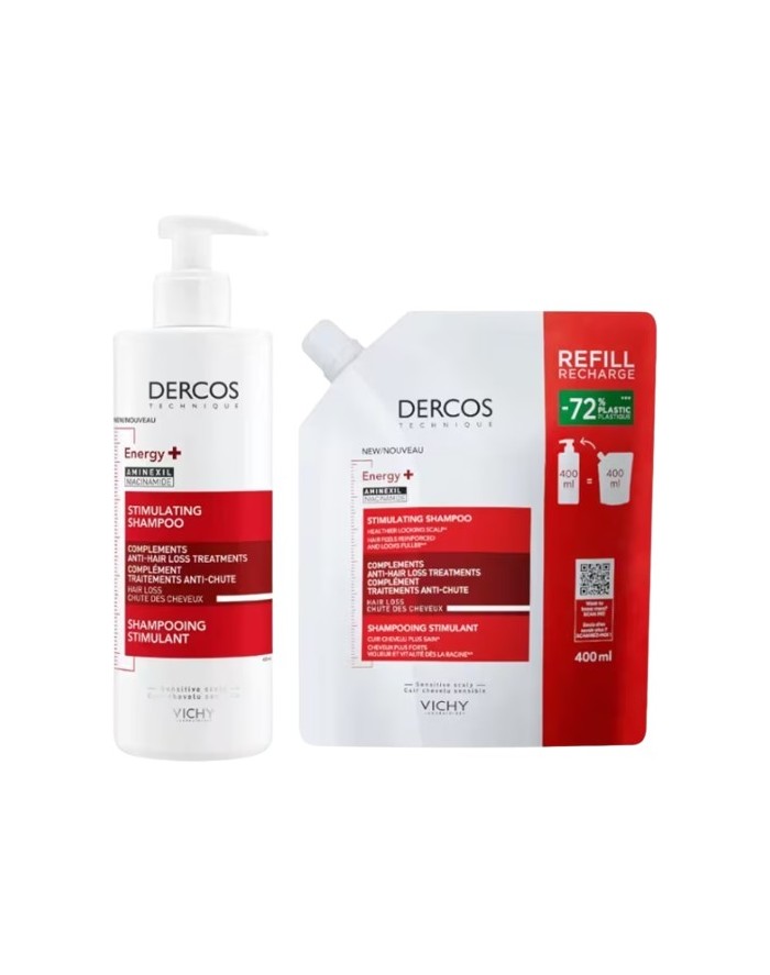 Vichy Dercos Champú Estimulante 390 ml + Refill 390 ml