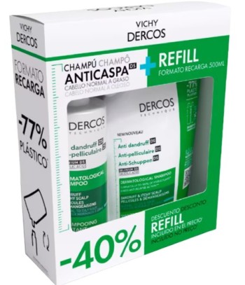 Vichy Dercos DS Anticaspa Grasa 390 ml + Reffil 390 ml