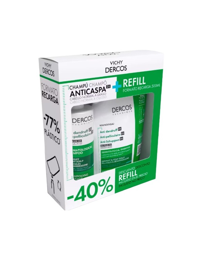 Vichy Dercos DS Anticaspa Grasa 390 ml + Reffil 390 ml