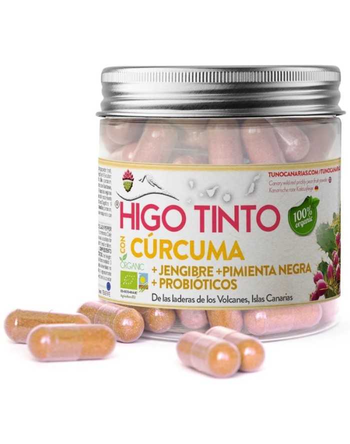 Higo Tinto con Cúrcuma,Jengibre y Pimienta Negra 90 cápsulas